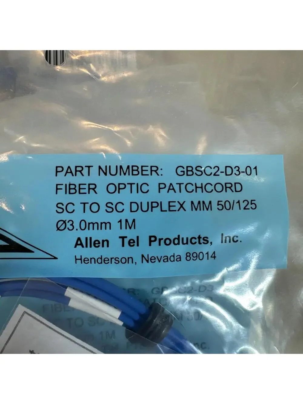 Lot of 22 Allen Tel GBLC2-D3-01 Duplex MM 50/125 Fiber Optic Patchcord Cable!